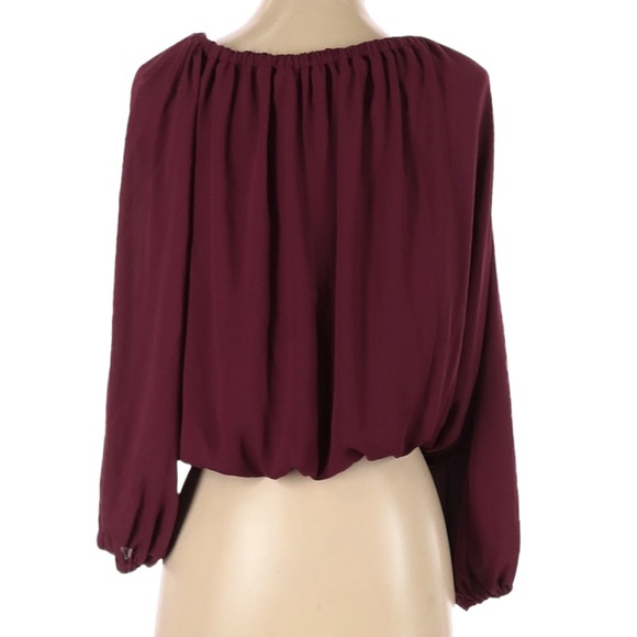 Wren and Willa Blouse Size Small Maroon - Picture 2 of 2